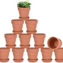 vensovo 3 inch Terracotta Clay Pots for Plants with Saucer - 9 Pack Small Terra Cotta Planter Great for Garden Windowsill Indoor & Outdoor Wedding Favors Gifts