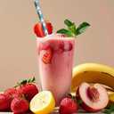 YAOSHENG [100 Pack] Green Leaf Paper Straws Disposable, 100% Biodegradable Multi-Pattern Party Straws For Birthday, Wedding and Holiday Decoration (green leaf)