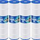 CCP420 Pool Filter Cartridges 4 Pack, Compatible with Pentair Clean & Clear Plus 420, Replaces Pentair R173576, Pleatco PCC105-PAK4, 420 sq.ft, Heavy Duty 5 oz+ Trilobal Fabric