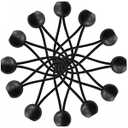 Lanlord 11 Inch Black Bungee Cords with Balls - 12 Pcs Elastic Ball Cords Ball Bungee Cords Tarp Tie Downs 11Inch12Pces(Ball)