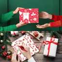 4 x 6 Pcs Advent Calendar Gift Wraps 7.5" x 7.5" Christmas Calendar Protective Sleeves for 7" x 7" Christmas Wall Calendars, Holiday Advent Gift Wraps Bags for Friends Family Teachers