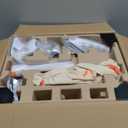 Afloia 6-in-1 Dog Grooming Kit, Pet Grooming Vacuum for Shedding, Dog Hair Vacuum with Clipper Nail Trimmer Grinder, Pet Brush Groomer at Home, Low Noise Cats Hair Remover, 1.5L Dust Cup, White (Silver)