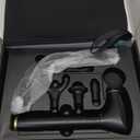 2-in-1 Detachable Percussion Massage Gun with Extension Handle, Back Massager for Pain Relief Deep Tissue Muscle Massager for Arm Shoulder Lower Back Thigh Waist, Gifts for Women Men, FSA-HSA Eligible (Black Gold)