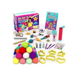 GirlZone Air Dry Clay Ultimate Craft Kit, 100+ Piece Kids Modeling Set, No Baking Required, Arts & Crafts for Girls Age 3+ (Regular Size) - Air Dry Clay Kit for Kids