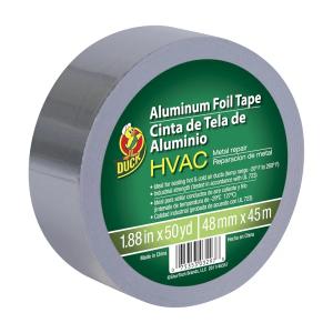 Duck Brand HVAC UL 723 Metal Repair Aluminum Foil Tape, 1.88-Inch by 50 Yards, Single Roll, Silver (240225)