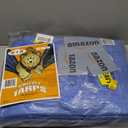 Grizzly Tarps by B-Air 6' x 8' Large Multi-Purpose Waterproof Heavy Duty Poly Tarp with Grommets Every 36", 8x8 Weave, 5 Mil Thick, For Home, Boats, Cars, Camping, Protective Cover, Blue