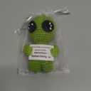 Galentines Day Positive Appreciation Gifts for Women Men Friends - Valentine's Emotional Positive Support Funny Gag Crochet Alien Plush Pickle Birthday for Her Him Stuffers Offcie Decoration (Marvelous Human Being)