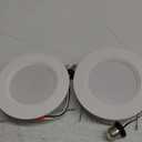 LED Recessed Lighting 5/6 inch, Smart Bluetooth Can Lights, 13W 1050LM, RGB Color Changing Selectable, Retrofit Led Recessed Light Fixtures Compatible with Alexa for Bedroom Living Room Kitchen, 2Pack