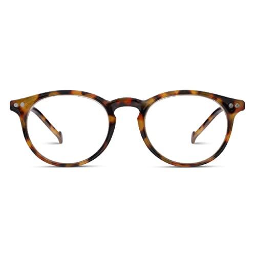 Peepers by PeeperSpecs Brain Trust Round Reading Glasses, Tortoise, + 2.50