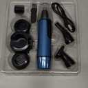 AREYZIN Nose Hair Trimmer for Men,2025 Professional 3 in 1 Painless Rechargeable Ear and Nose Trimmer,IPX7 Waterproof Eyebrow Facial Hair Trimmer Body Grooming Kit Dual Edge Blades (Blue)