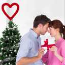 Valentines Tree Topper Velvet Heart Tree Topper for Valentine Treetop Red Heart Decorations for Home Wedding Holiday Party Supplies Gift (Red, 11.8 Inch, Velvet)