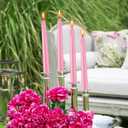 Pink Taper Candles, Set of 24 Unscented and Smokeless 10 Inch Taper Candles Long Burning, Paraffin Wax with Cotton Wicks for Burning Approxinately 7-8 Hours Time