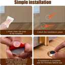 2 x 2026 New Door Wedge Stopper, Magnetic Doors Stoppers for Bottom of Door, No Drill Invisible Doorstops for Inside Door, Heavy Duty Magnetic Doors Catch Holder to Keep Doors Open