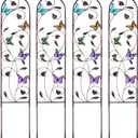 aboxoo Set of 4 Packs Butterfly Metal Garden Trellis for Climbing Plants,Outdoor Decorative Flowers Arch Fence Trellis for Outdoor Patio,Garden,Lawn,Yard,Backyard,Wall Brackets,60'' H x 11'' W