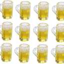 12Pcs Beer Cup, Miniature Cups, Dollhouse Mug Model for Miniature Dollhouse Accessories with Realistic Looking Beer Practical Processed Party Accessories, Decorations
