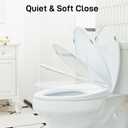 Bidet Toilet Seat Non-Electric, Self-Cleaning Dual Nozzles for Frontal & Rear Wash, Adjustable Water Pressure, Slow-Close Lid, Fits Elongated Toilets Hygienic & Eco-Friendly Upgrade (Contemporary)
