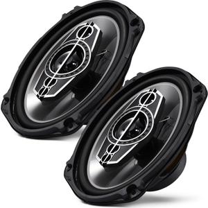 6 x 9 5-Way Car Coaxial Audio Speakers (Pair), 1000W Peak 4 Ohm Vehicle Coaxial Speaker W/PEI Dome Tweeters, Universal Car Stereo Speaker, Coaxial Tweeter Speaker Replacement (6 x 9-Inches)