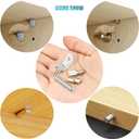 104Pcs Shelf Pins Kit,4 Styles Nickel Plated Shelf Support Pegs,Bookshelf Pegs for Shelves,Cabinet Shelf Bracket Pegs Shelf Pins Holders for Kitchen Furniture & Closet ( 5mm & 1/4inch )