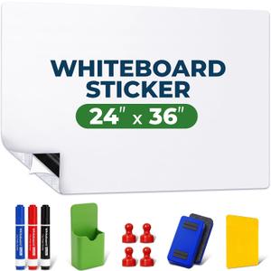 Magnetic Whiteboard Wall Sticker, Dry Erase Contact Paper, 24"x36"
