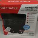 Frigidaire Mini Personal Fridge Cooler, Countertop, Holds Up to 10L/15 Cans, Brushed Black Stainless Rugged Design, Portable for Skincare, Makeup, Car, Office, Bedroom, Dorm Room, or Cabin