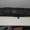 Savior Equipment American Classic Tactical Double Long Gun Bag Pistol Transportation Case w/ Backpack Strap, 46 Inch Obsidian Black