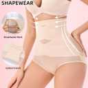 ORLAROY Tummy Control Shapewear for Women Faja Body Shaper High Waisted Underwear Shaping Butt Lifting Compression Panties M Nude