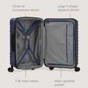 U.S. Traveler Boren Expandable Hardside Rugged Travel Luggage with 8 Spinner Wheels, Navy, 2-Piece Set, 2-Piece Set, USB Port in Carry-On
