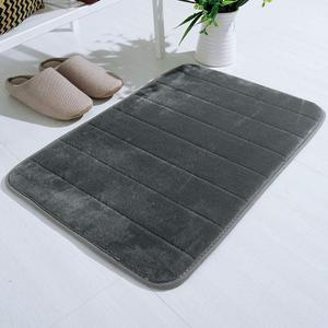 Generic Memory Foam Bath Mat Rug, Ultra Soft and Non-Slip Bathroom Rugs Comfortable, Super Water Absorption, Machine Wash, Easier to Dry Floor Rugs Decor Foot Mat for Bathroom, Shower, Tub (1" x 1" (Rectangular), Grey)