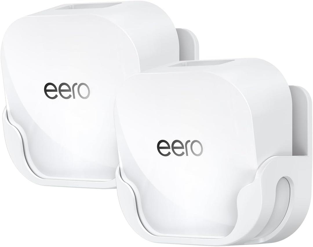 XLTTYWL eero 7 Wall Mount Kit, erro 7 Mount Bracket Optimize Space&Cable Management Accessories eero WiFi 7 Compatible with eeros 7 Extender Dual-Band Mesh Wi-Fi 7 Router (White, 2 Pack)