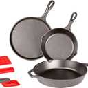 Lodge Essential Skillet Set, 7-Piece, Black