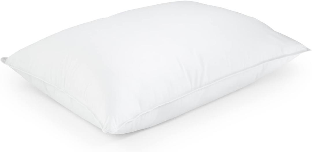 DOWNLITE Hotel & Resort 50-50 Down & Feather Blend Pillow  Medium Density  Hypoallergenic  Standard Size (Standard (Pack of 1))