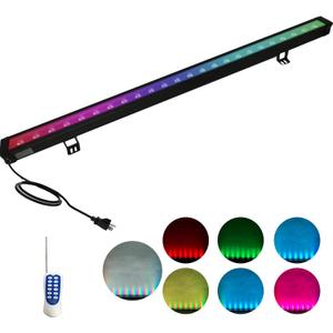 39.4 INCH RGB LED Wall Washer Light with Remote, IP67 Waterproof RGB Wall Light for Outdoor Garden, City Buildings, Indoor Decor, Stage Lighting, and Commercial Displays, 40in*2in*2in