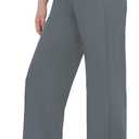 Bamans Dress Pants Women Bootcut Flare Leggings High Waisted Work Business Office Trousers Yoga Slacks with Pockets (Black, XS)