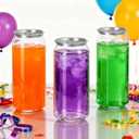 ABOOFAN 10pcs Plastic Juice Bottles with Sealed Aluminum Caps, 400ml Leakproof Drink Containers  Compatible for Automatic Cup Sealer