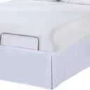 Bed Makers Never Lift Your Mattress Bed Skirt for Adjustable Beds, Split Corners, 15 Inch Drop Length, King, White