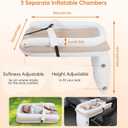 PAHTTO Inflatable Airplane Bed for Kids, Portable Toddlers Airplane Blow Up Matrress for Travel, Inflatable Baby Bed Mattress with Hand Pump, Toddler Travel Essentials