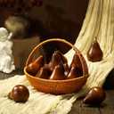 Wavwavw 12 Pcs Artificial Fruit Fake Brown Pear Bulk Lifelike Simulation Pears Decorative Fake Fruit Decor Artificial Fruit Model for Photography Props Home Decoration Supermarket Display