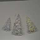 3 Piece Holiday Glass Christmas Tree Set Decorations