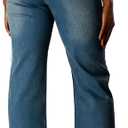 Flattering High-Waist Jeans for Women Stretchy Premium Denim, Slimming Straight & Wide-Leg Fit, Petite to Plus Sizes (Blue, L)