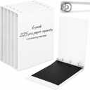 Eaasty 6 Pack 1 Inch 3 Ring Binder, Heavy Duty PP Plastic Binders for School Office, Waterproof Durable No-Gap Rings, Holds 225 Sheets Us Letter, College Supply(White)