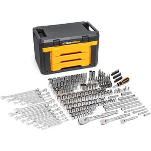 GEARWRENCH 243 Pc. 12 Pt. Mechanics Tool Set in 3 Drawer Storage Box - 80972