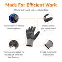 Amazon Basics Impact Protection Work Gloves - Cut Level A2, ANSI Level 4 Abrasion, Touchscreen Compatible, 15G Sandy Nitrile Palm, XX-Large, 100 Pack, Black with Black Edge (Black, L)