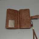 FALAN MULE Women Leather Wallet Large Capacity Bifold RFID Blocking Card Holder with Zipper Coin Pocket (BJ-Light Brown)