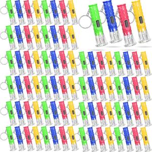 Geelin 300 Pcs Mini Flashlight Keychain Bulk Small LED Key Ring Light Tiny Colorful Keychain Light Torch for Halloween Christmas Party Favors Hiking Sleeping Reading Gifts Goody Bag Stuffers