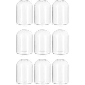 Glass Bud Vases for Centerpieces: Set of 9 Blown Clear Small Vase Bulk, Mini Cute Flower Vase for Floral Arrangement, Tiny Modern Decorations for Home Wedding Reception Party Event Table Decor 9pcs