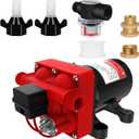 42 Series 12V 5.5GPM 55PSI Diaphragm Pump with Bypass for Reduced Cycling Fresh and Salt Water, Self Priming, Marine, RV, Off-Grid, and Caravan