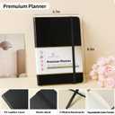 Planner 2025-2027, 36 Months Weekly and Monthly Planner with Budget & Goal Setting, 8.3" x 5.7", Flexible Cover, Daily Organizer with Inner Pocket, Bookmarks, Pen Holder for School Office Home, Black