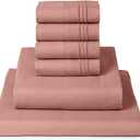 Mellanni Queen Sheet Set - 6-Piece Iconic Collection Bedding, (Including 4 Pillowcases), 16-Inch Deep Pocket, Easy Care, Extra Soft, Cooling Sheets, Brushed Microfiber - Coral