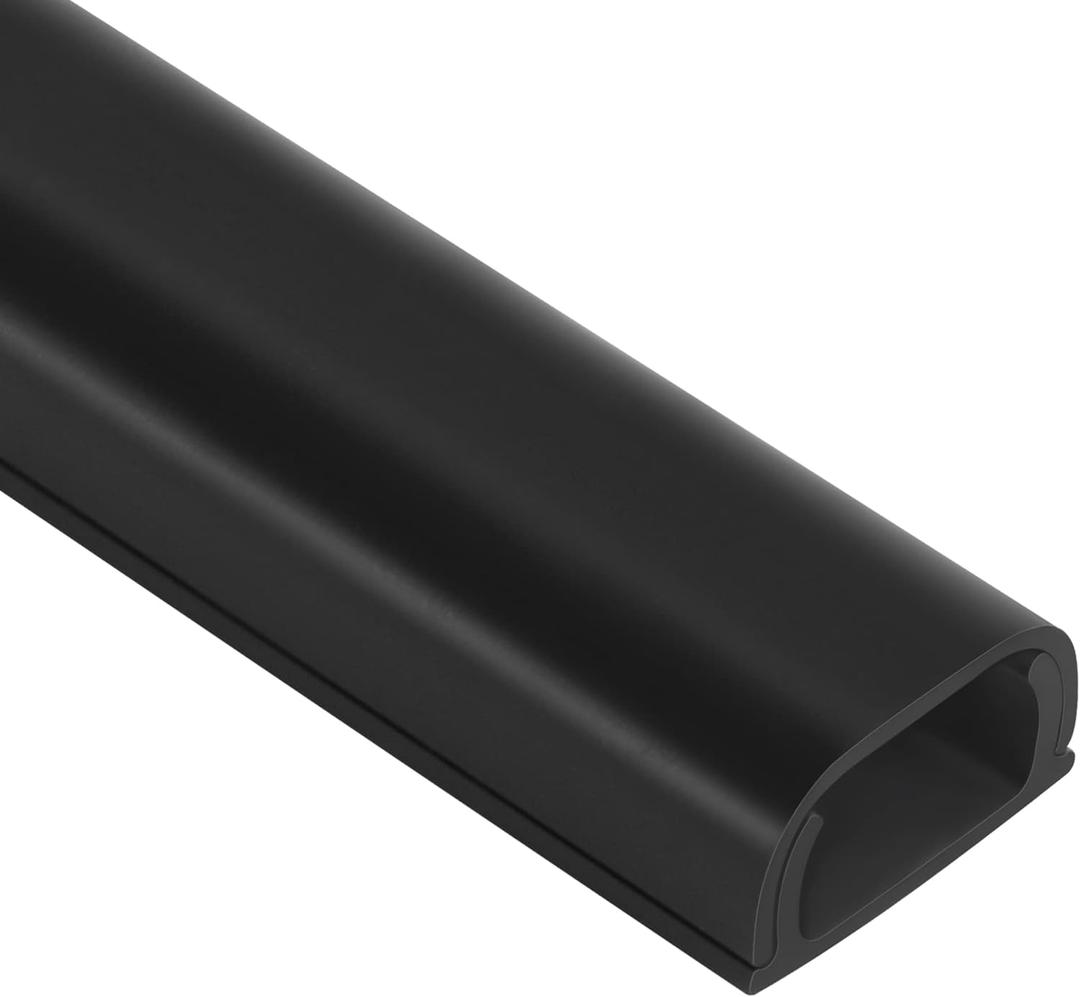 Cable Hider Raceway Kit, 68in Wire Hiders for TV on Wall, Paintable Cord Cover Channel, Cord Hider for Wall Mounted TV in Home Office, 4X L17in X W0.95in X H0.47in, Black (Large)