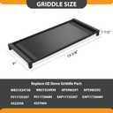 Upgraded WB31X24738 Cast Iron Griddle Replacement for GE General Electric Stove Parts,WB31X24738 StoveTop Pan Parts for JGB700SEJ4SS JGSS66SEL3SS Burner Center Griddles Stove Top Griddle for Gas Stove